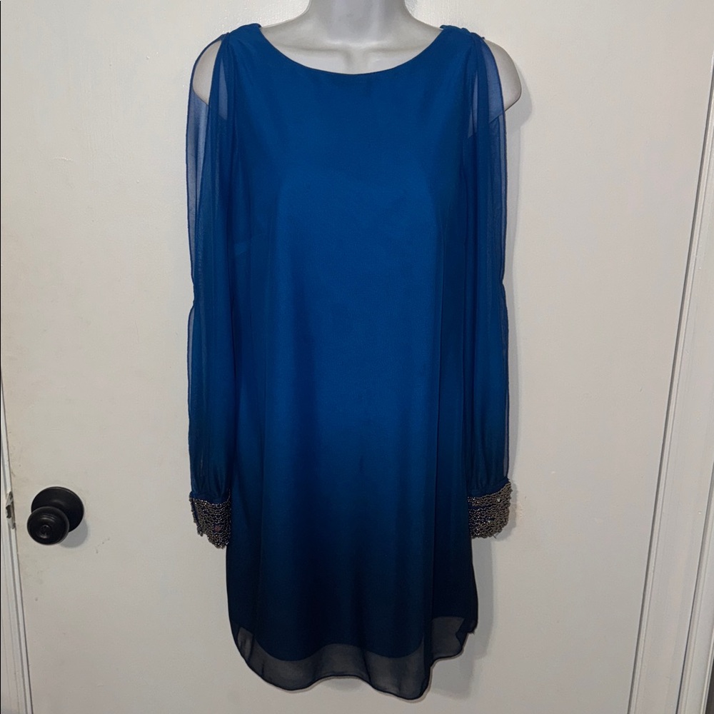 by & by Blue Ombré cocktail dress